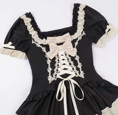 With PUJI - Chapter Seven - Spring Cotton Lolita OP Dress Doll-Like Dress