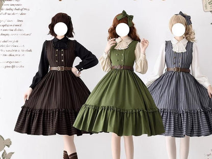 Forest Wardrobe - Little Manor - Classical Lolita JSK Dress & Long Sleeve Blouse
