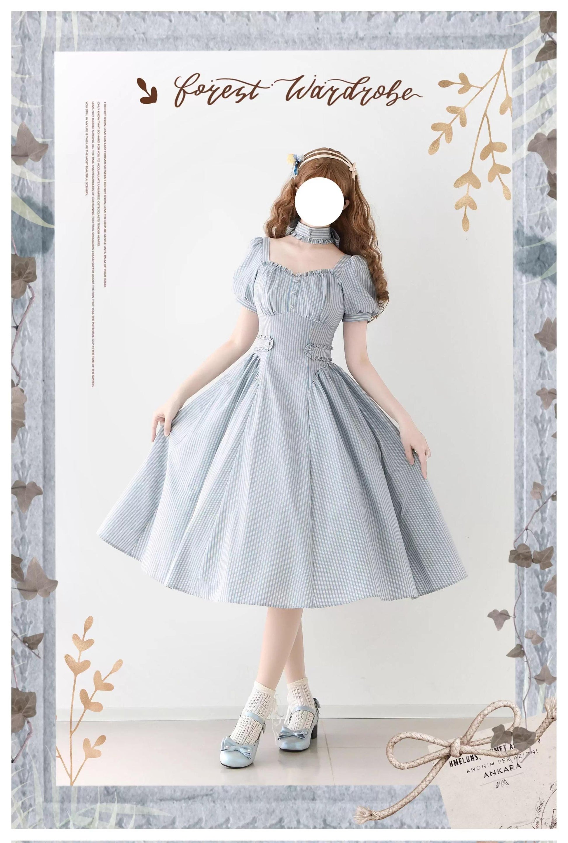 Forest Wardrobe - Chantilly Forest - Classic Lolita OP Dress With Square Neck & Underskirt