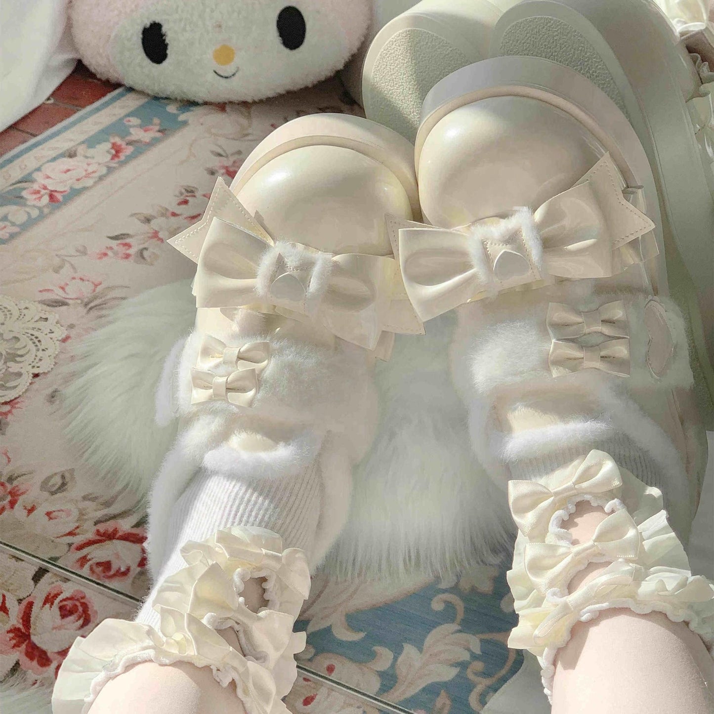 Puyuemeng - Cozy Cake - Winter Warm-lined Sweet Lolita Platform Shoes