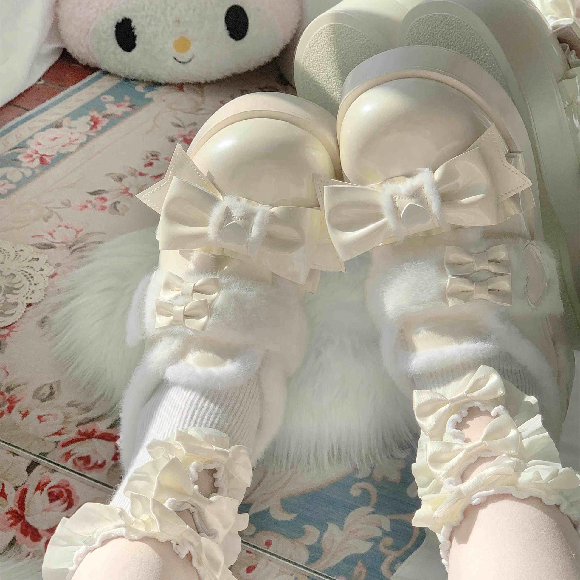 Puyuemeng - Cozy Cake - Winter Warm-lined Sweet Lolita Platform Shoes