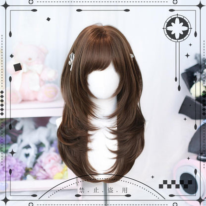 Dalao Home - Daily Lolita Solid Wig, Layered Haircut