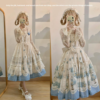 DreamWhale - Floral and Bird Series - Classic Lolita JSK Suit Floral Print Dress