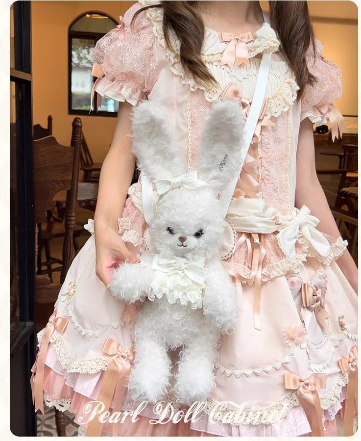 Mademoiselle Pearl - Pearl Doll Cabinet - Kawaii Lolita Plush Doll Bag with Outfit