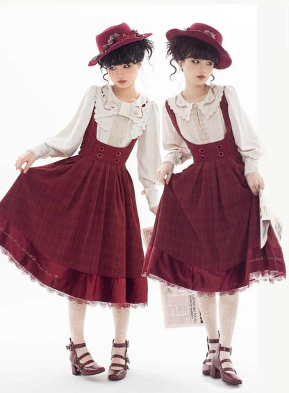 ZeeYe - Night Rose - Classic Lolita Shirt Double Layer Bow Embroidered Versatile Blouse