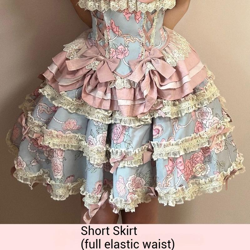 Sweet Wood - Jewel Rose - Plus Size Sweet Lolita Skirt Set in Separate Pieces