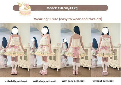 Mewroco - Decorative Cake - Sweet Lolita JSK Camisole Jumper Dress