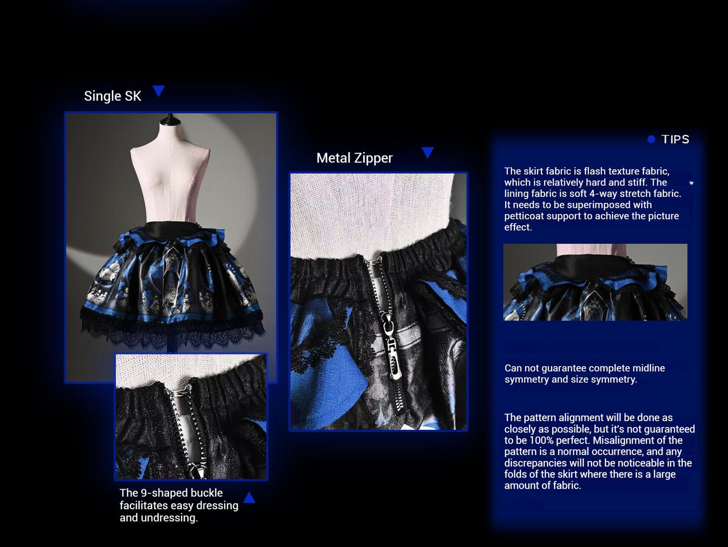 Caged Bird Hotel - Eclipsed Moon Gallery - Plus Size Halloween Gothic Lolita Skirt & Bodice Set