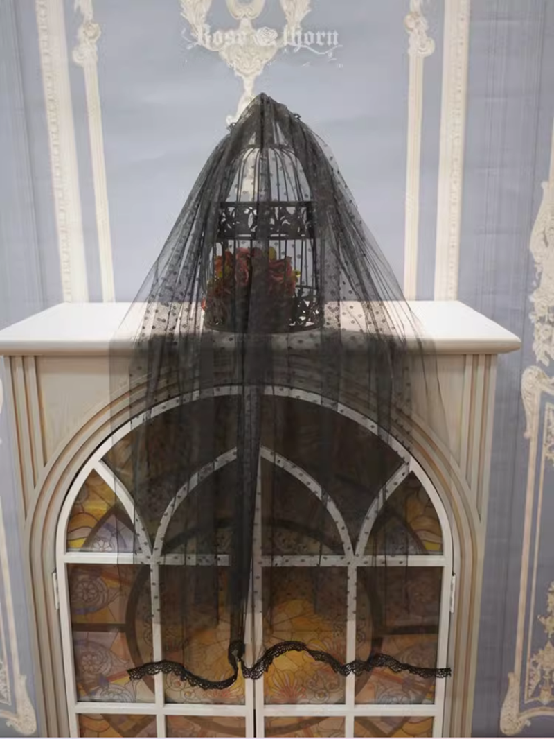 Rose Thorn - Marisa Impression Black and White Halloween Witch Hat