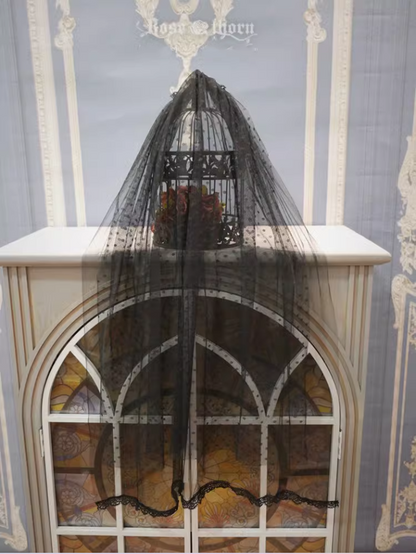 Rose Thorn - Marisa Impression Black and White Halloween Witch Hat