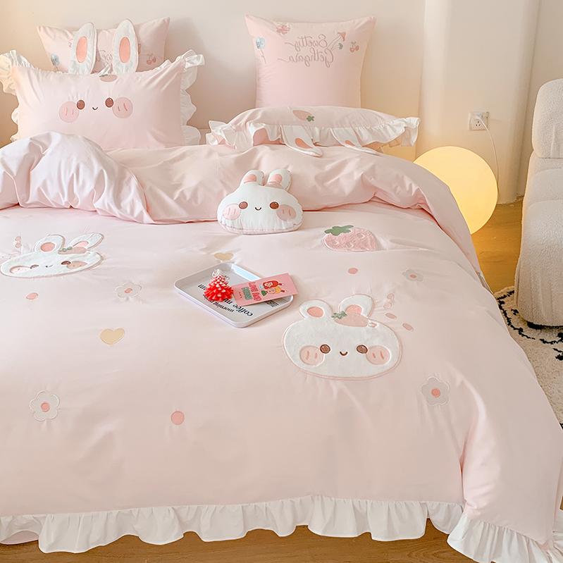 MiLL - Kawaii Lolita Rabbit Print Bedding Lolita Bedroom Set