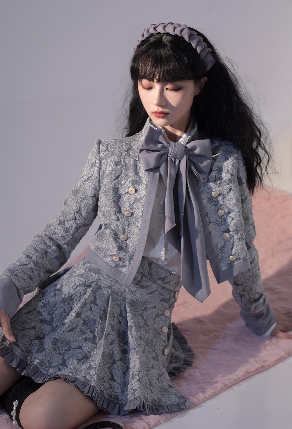 ZJstory - Gilded Age - Vintage Lolita Vest Suit Oil Painting Style Skirt Coat