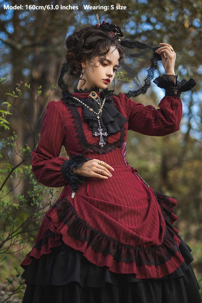 Miss Point - Perintz Manor - Gothic Lolita OP Long Sleeve Retro Lolita Dress