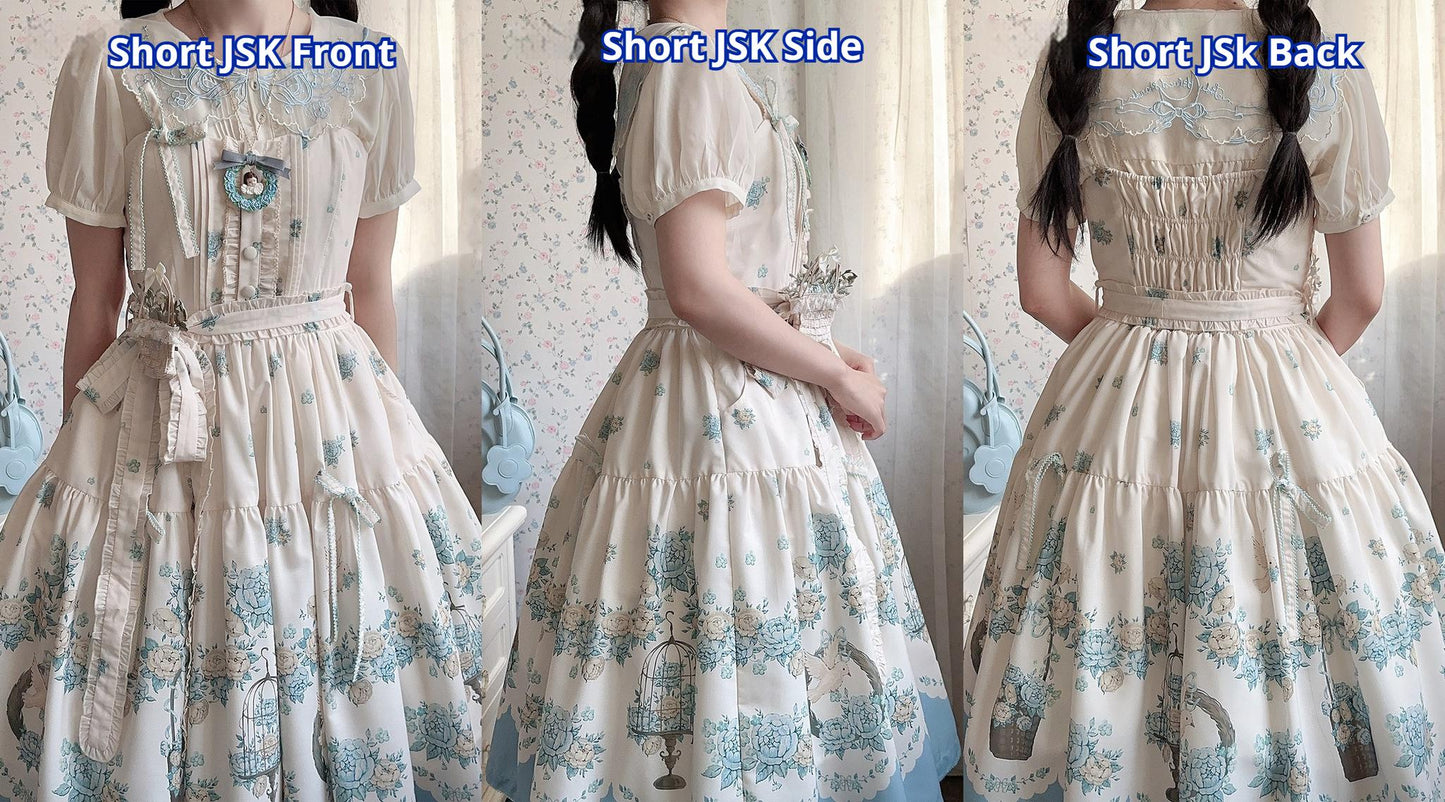 DreamWhale - Floral and Bird Series - Classic Lolita JSK Suit Floral Print Dress