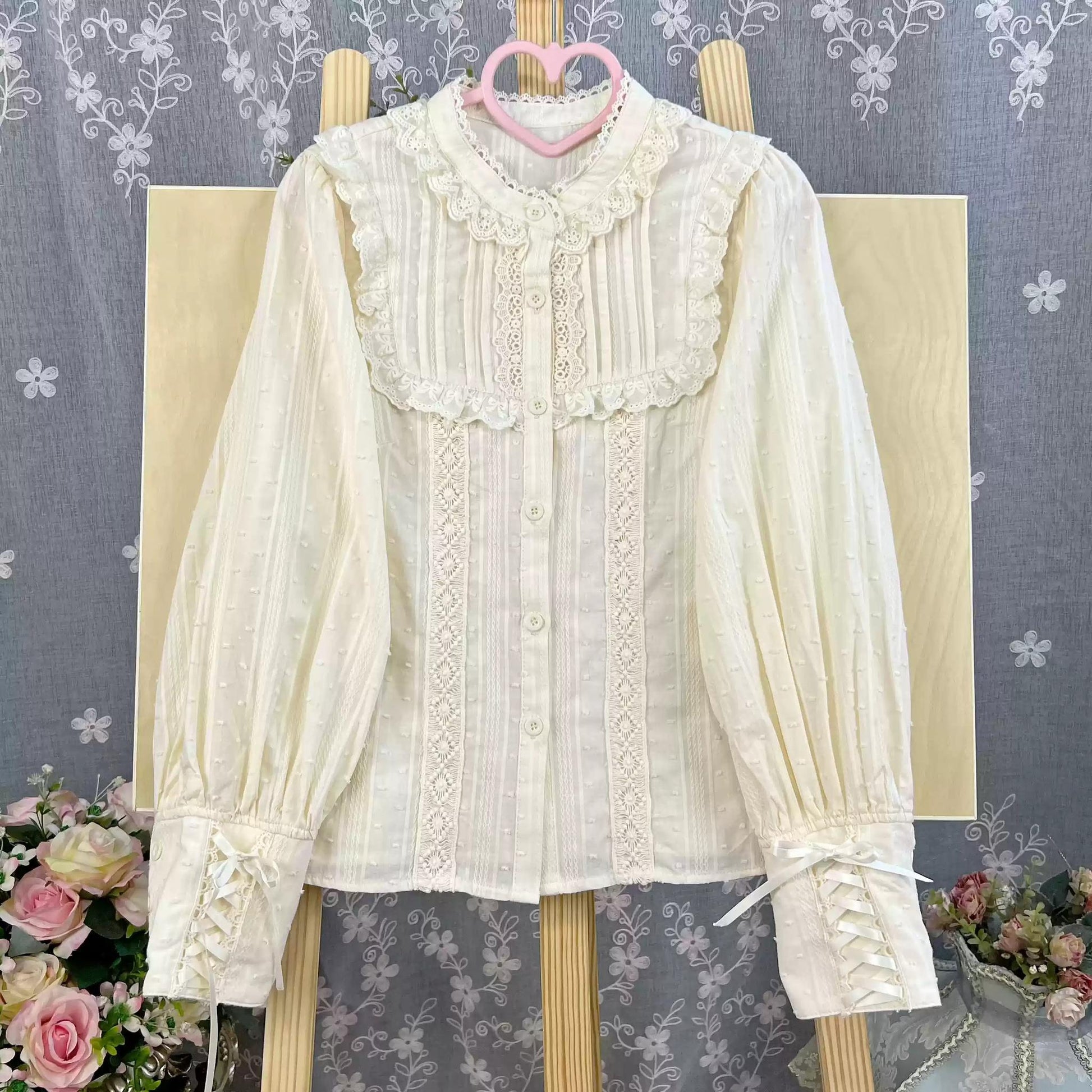 DMFS Lolita - Sweet Lolita Blouse Cotton Summer Short Sleeve Shirt