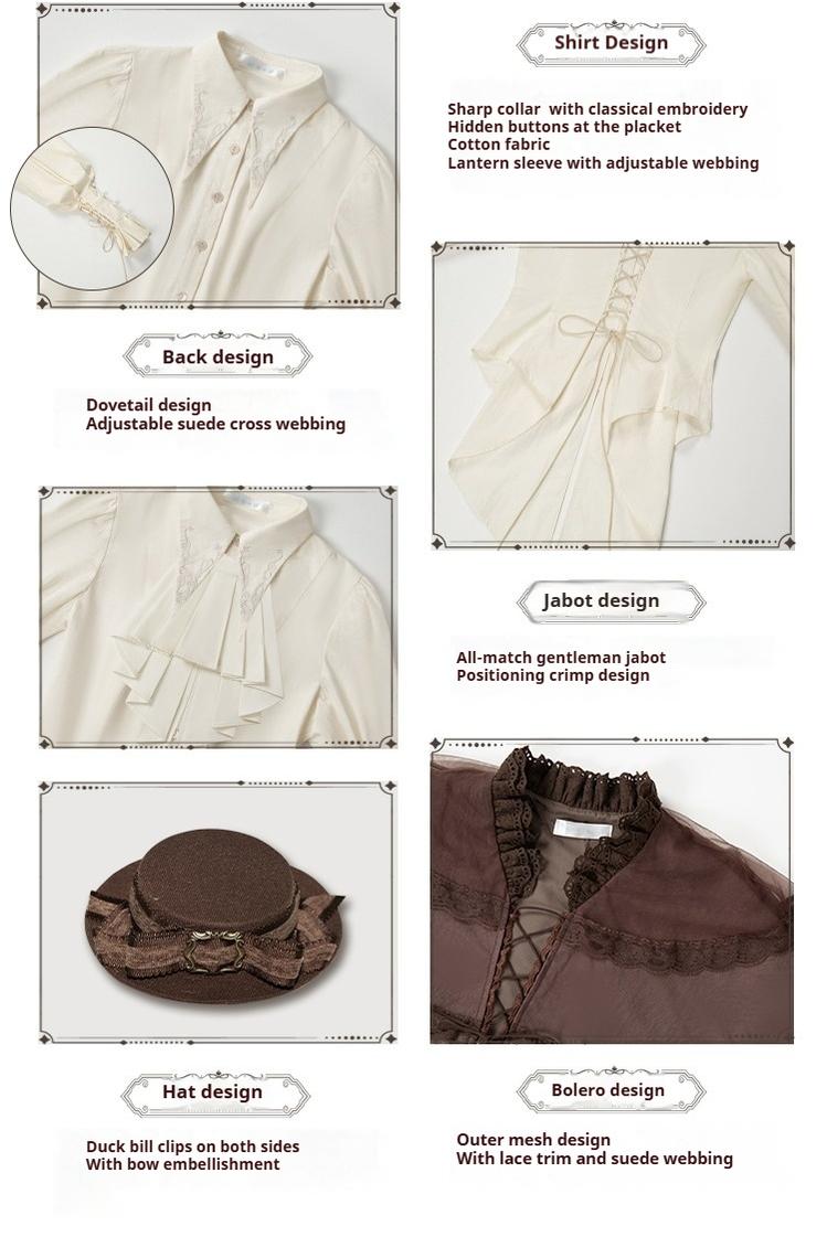 With PUJI - Ouji Lolita Shirt Bust-supporting JSK Dress