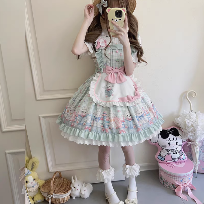 Cinderella - Goat Baa Bedtime Story - SheepPrint Kawaii Lolita JSK