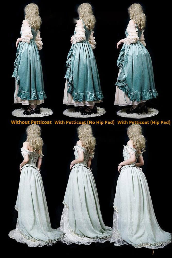 Boguta - Elegant Lolita Hip Petticoat with Detachable Hip Pad