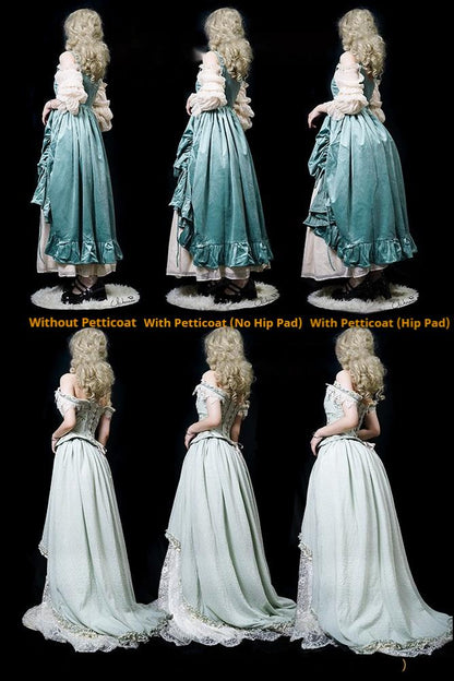 Boguta - Elegant Lolita Hip Petticoat with Detachable Hip Pad