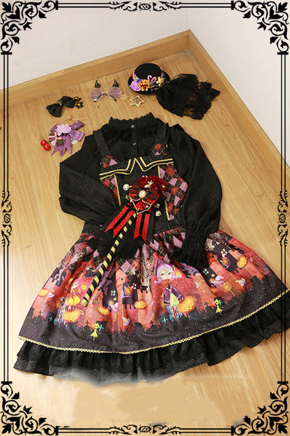 Fanzy Fantasy - Halloween Lolita Shirt Gothic Bat Collar