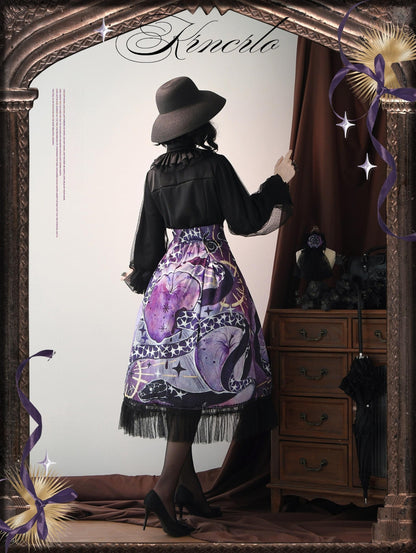 Krncrlo - Laocoon - Gothic Lolita SK Suit With Purple Snake & Apple Print