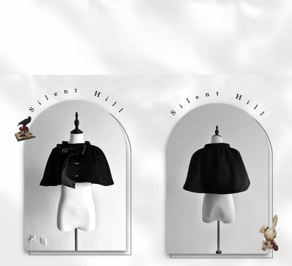 The Original Witch - Silent Hill - Winter Long Gothic Lolita Coat, Detachable Cape