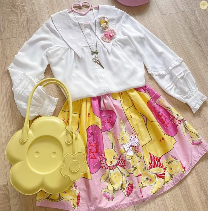 Halloween Alice - Vintage Lolita Bow-Scissors Shaped Necklace