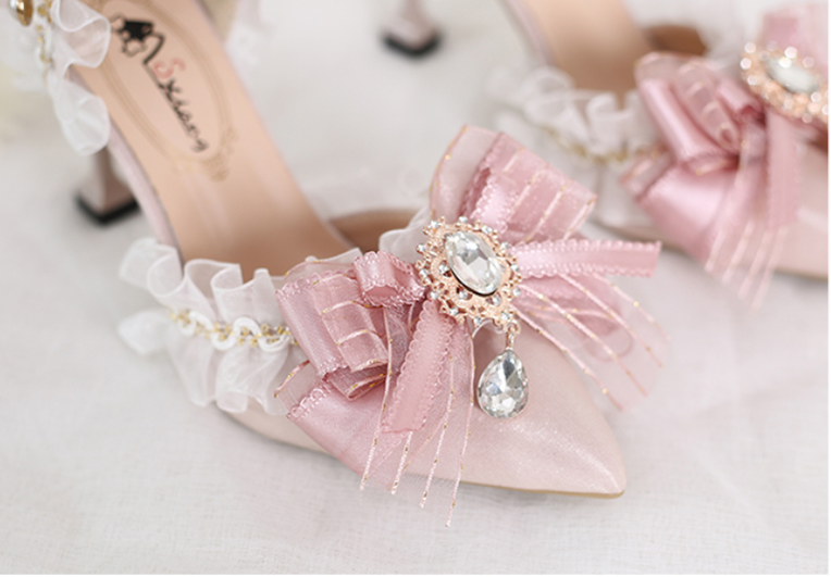 Xiaogui - Wedding Lolita Pointed Toe High Heels Shoes