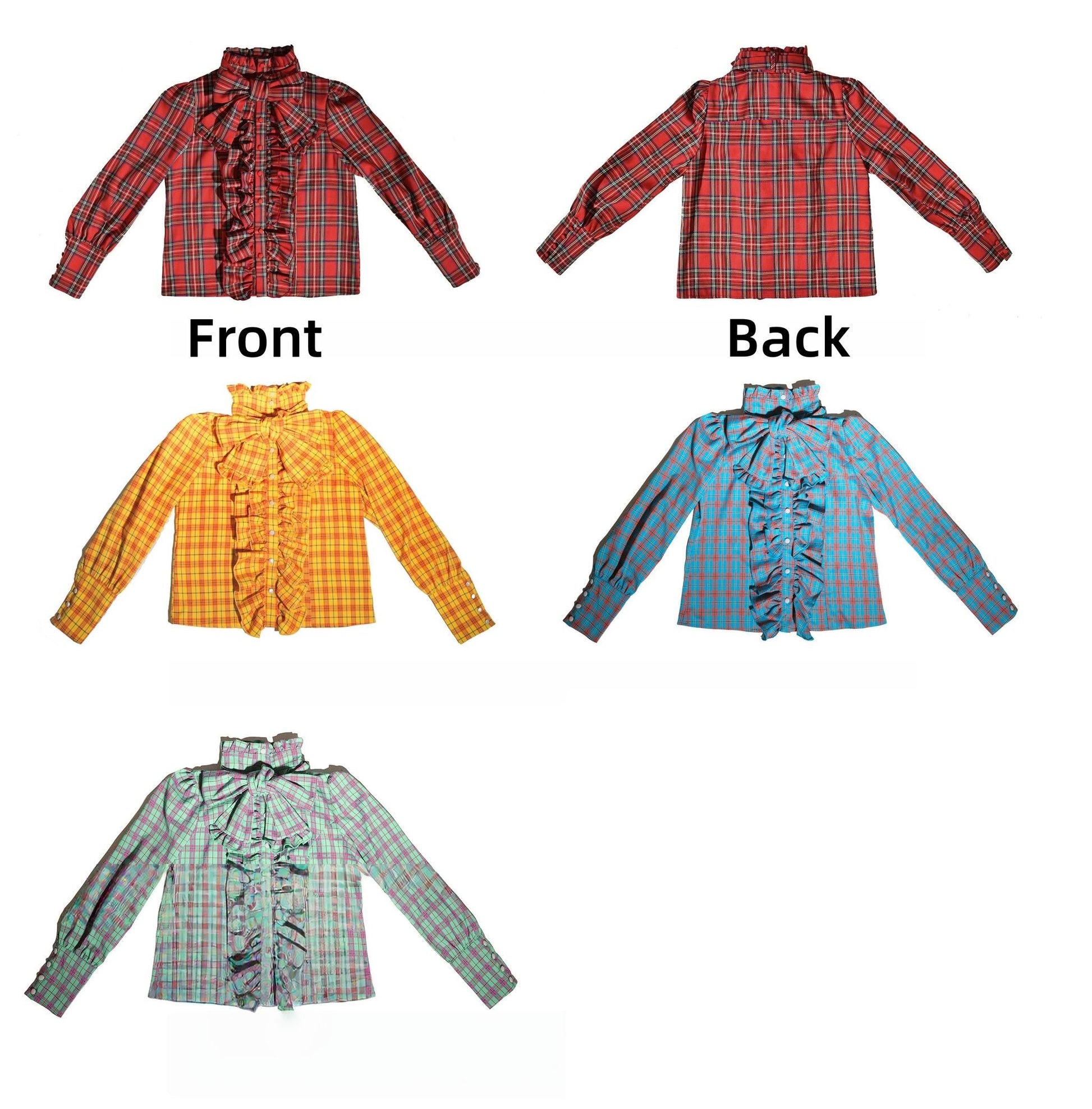 CATCOCOON - Humanoid Gift Box - Christmas Plaid Lolita Blouse & SK