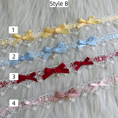 Chestnut Lolita - Sweet Lolita Headdress, Bow and Lace Decoration