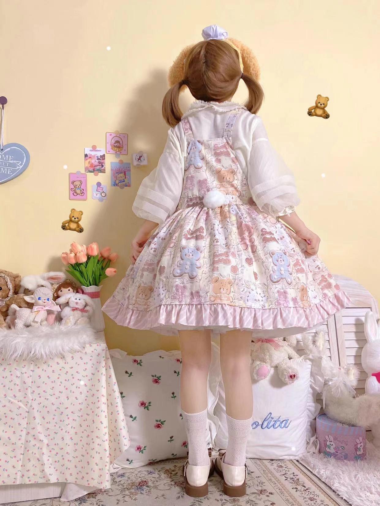 Akiyama Future Studio - Kawaii Little Bear Lolita Salopette Daily Lolita JSK