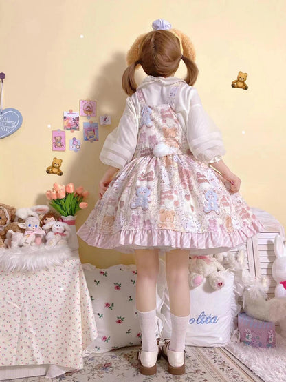 Akiyama Future Studio - Kawaii Little Bear Lolita Salopette Daily Lolita JSK