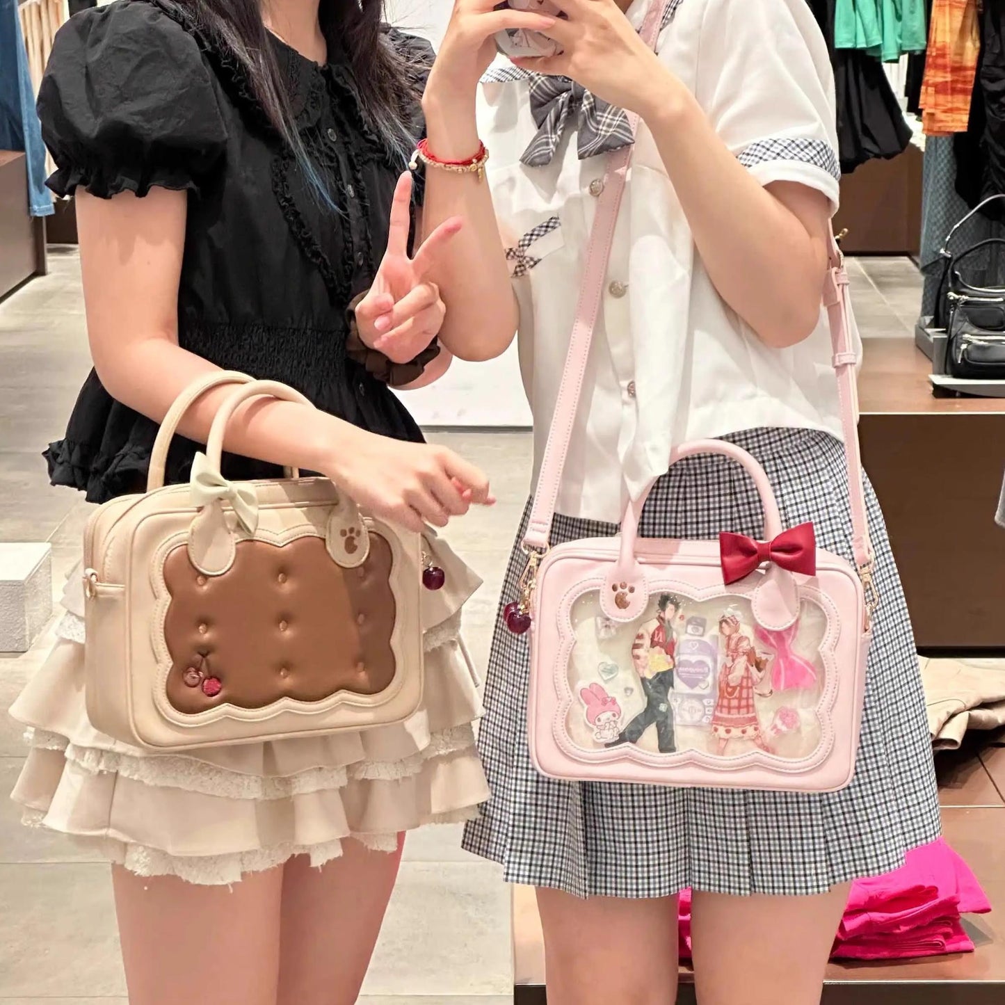 Morning Glory - Kawaii Lolita Bag Cherry Biscuit Shoulder Crossbody Handbag