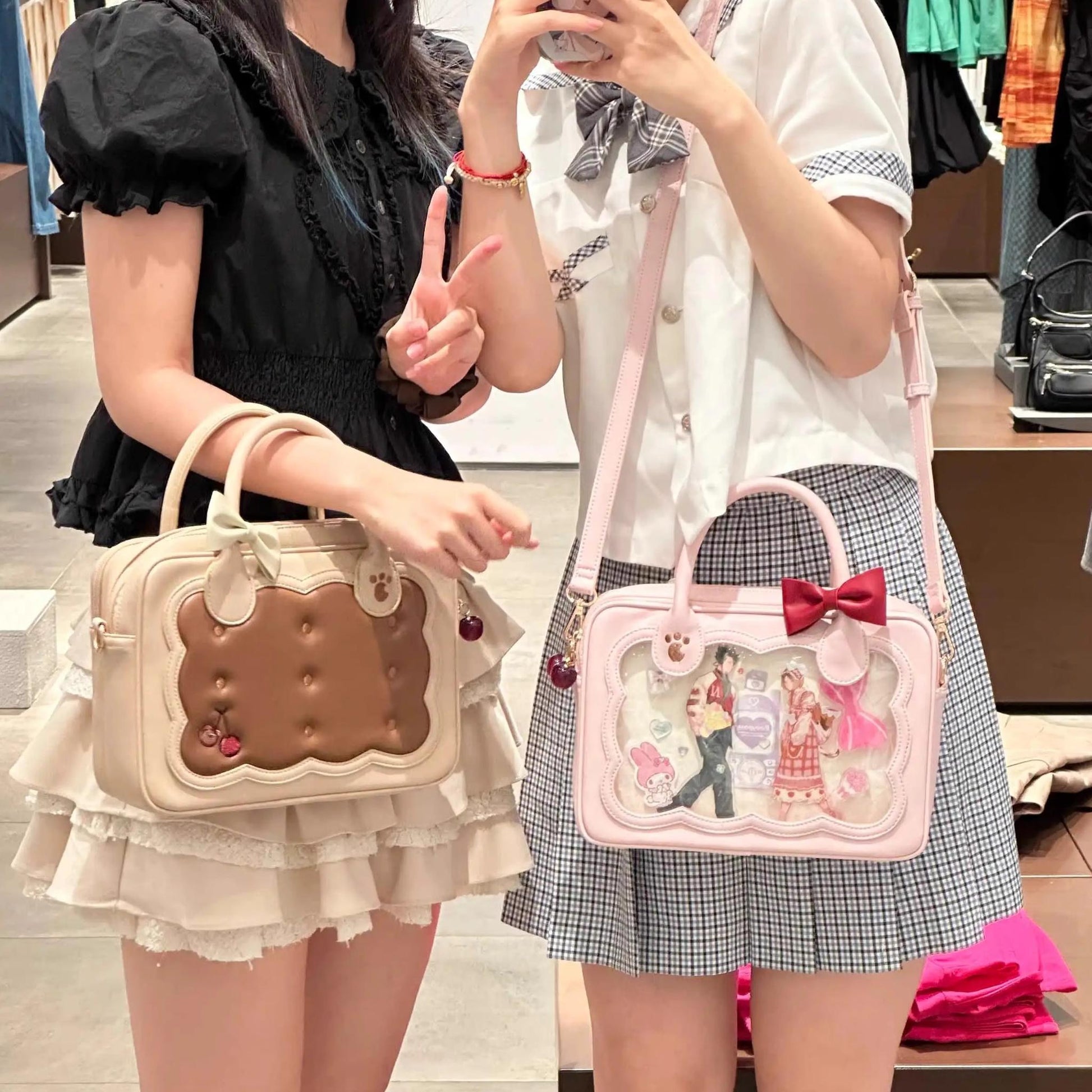 Morning Glory - Kawaii Lolita Bag Cherry Biscuit Shoulder Crossbody Handbag