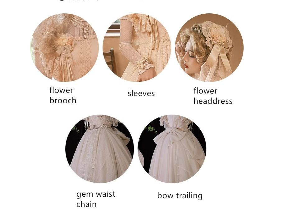 BittterSweet - Vintage Lolita OP Dress Old School Lace Long Dress