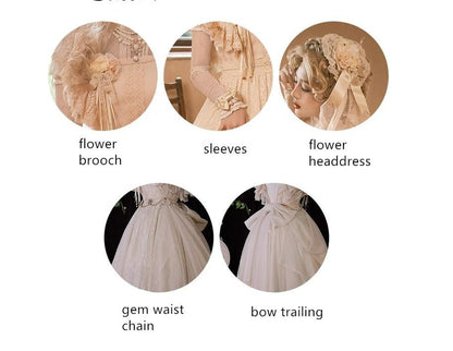 BittterSweet - Vintage Lolita OP Dress Old School Lace Long Dress