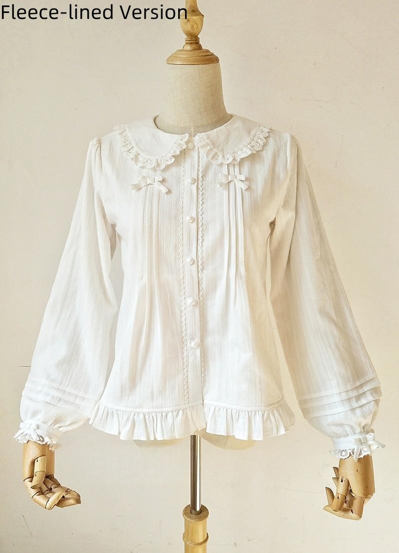 Youlan Lane - Cotton Sweet Lolita Blouse, Single / Fleece Lined Version
