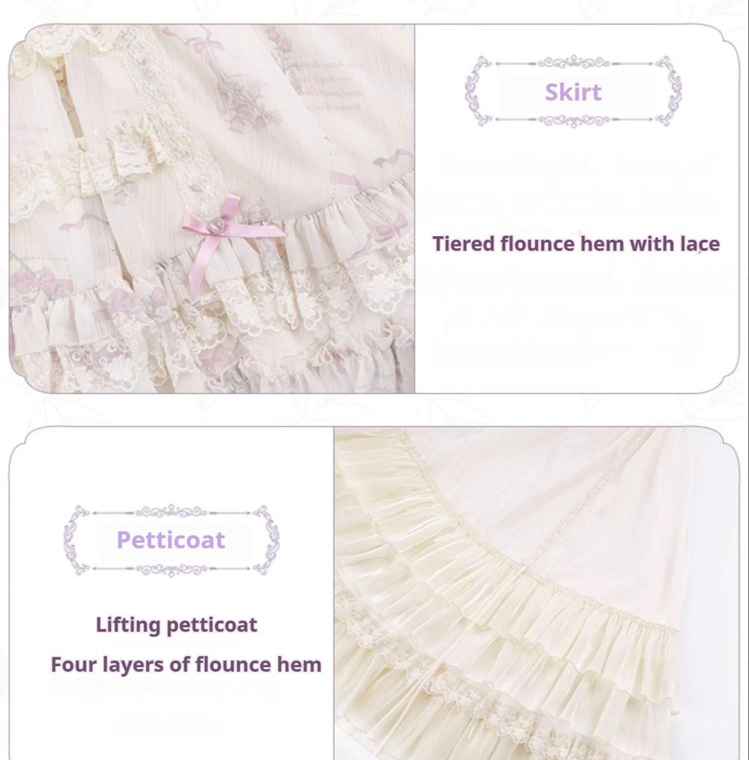 With PUJI - Nanke - Edwardian Collar Classic Lolita OP Dress Outfit