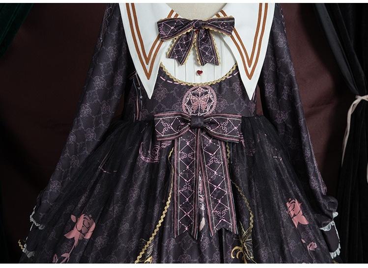 OCELOT - Classic Lolita OP Sailor Collar Elegant Lolita Dress
