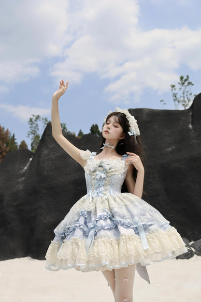 Sugar Girl - Dream Whisper Butterfly - Ballet-Inspired Sweet Lolita JSK Dress