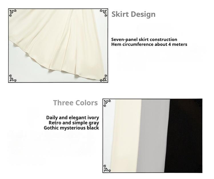 With PUJI - 13th Night - Gothic Lolita OP Dress with Built-in Cape