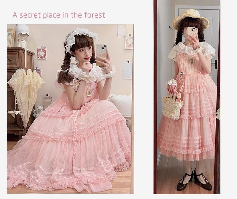 Polyhymnia - Secret Forest - Classic Lolita JSK Dress Multi-layered Dress Summer Gauze Dress