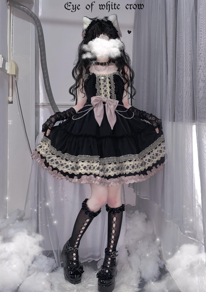 Eye of  White Crow - Dairy Lolita Dress Hot Girl JSK