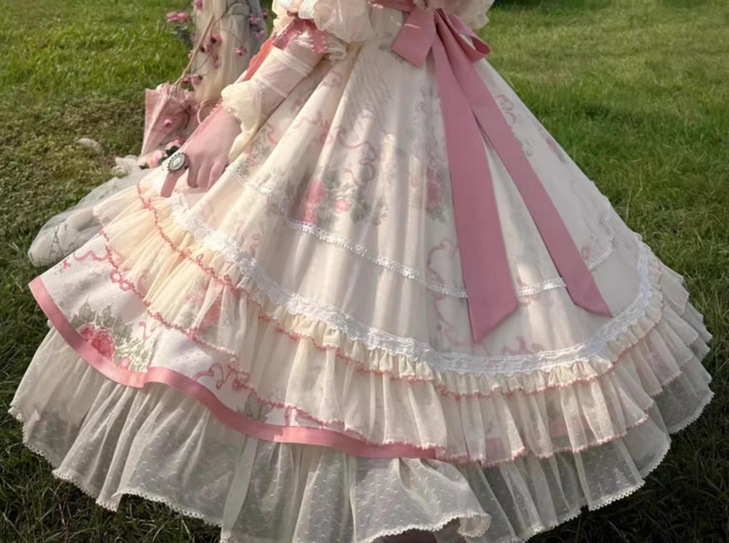 Miaoplus - Romantic Seizure - Sweet Lolita OP Mutton Sleeve Lolita Dress