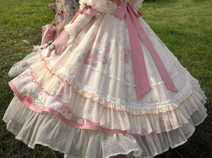 Miaoplus - Romantic Seizure - Sweet Lolita OP Mutton Sleeve Lolita Dress