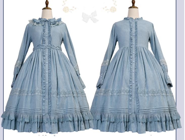 Strawberry Witch - The Spring - Cotton Lolita OP Dress with Long Sleeve