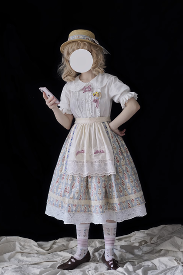 Miss Point - Little Anna - Elegant Lolita Cotton Puff Sleeve Blouse