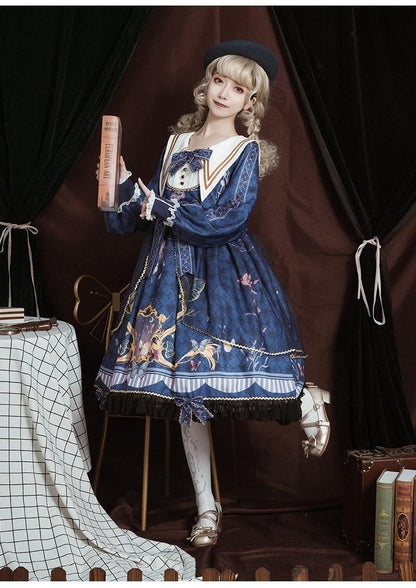 OCELOT - Classic Lolita OP Sailor Collar Elegant Lolita Dress