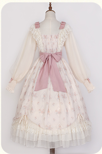 Letters from Unknown Star - Time Stationery - Elegant Lolita Long Sleeve OP Dress