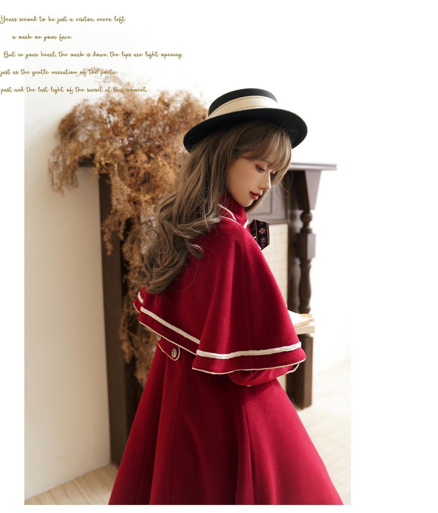 Unideer - Galaxy Traveler - Classic School Lolita Overcoat with Detachable Cape and Bow